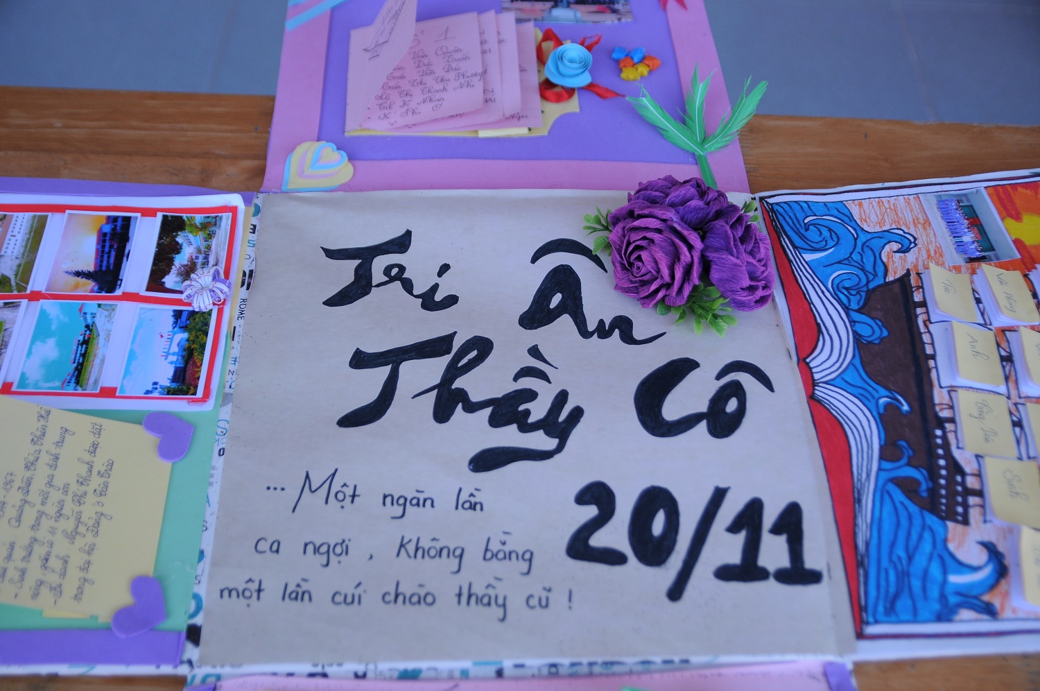 Thiệp tri ân thầy cô của tập thể lớp 12A2